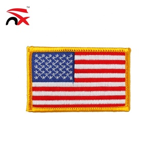 Wholesale Customize Cheap Embroidery USA <strong>Thin</strong> <strong>Blue</strong> <strong>Line</strong> Flag <strong>Patch</strong> for Clothes and Hats - Product Image 5