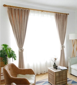 Blackout Curtains Ready Made Plain Chenille Blackout Window Curtain