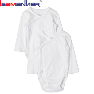 Ropa infantil ropa de bebé niñas crecer de algodón orgánico bebé mameluco - Product Image 4