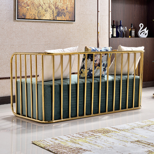 Elegante sofá <span class=keywords><strong>madern</strong></span> muebles de diseño para bar personalizar marco de acero inoxidable cómodo sofá silla - Product Image 5