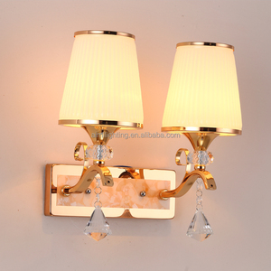 Gold Finish Glass Shade Decorative Electric <strong>Wall</strong> Sconces and <strong>Wall</strong> <strong>Light</strong> <strong>With</strong> <strong>Plug</strong> - Product Image 4