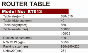 Router <strong>Table</strong> <strong>for</strong> Wood <strong>Working</strong> RT013 on Sale - Product Image 4