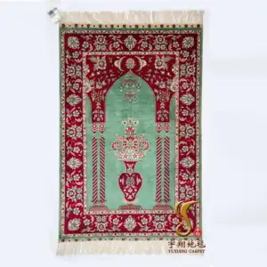 Bereit zu versenden Persische Original hand verknotet seide kleine teppich und teppich für Muslimische Gebet