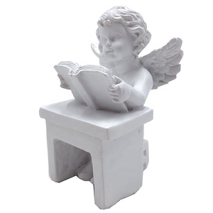 Pensando en clase de hecho a mano de resina rezando querubín ángel con las alas de Cupido estatuas - Product Image 3