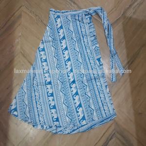 Jupes rondes portefeuille pour femmes imprimées en coton de couleurs unies exportateur en gros de l'Inde - Product Image 5