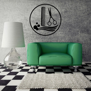 Auto adesivo in vinile autoadesivo della parete per il salone di bellezza dei capelli - Product Image 3