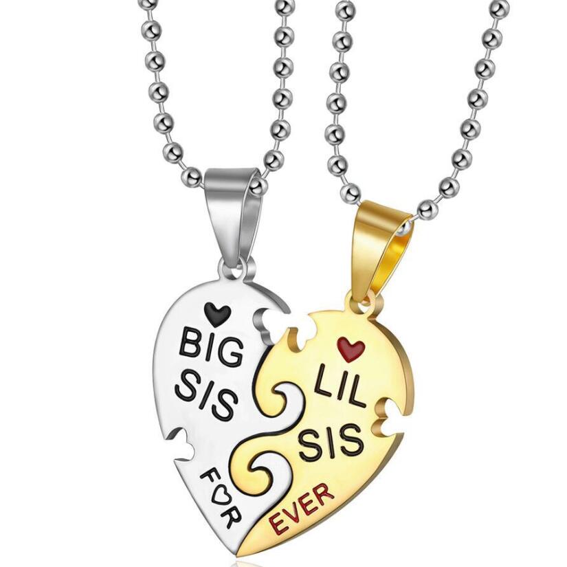 SML SIS Soeur Cœur Argent Sterling 925 Chaîne Collier Sautoir et pendentif #2189 SML SIS Soeur Cœur Argent Sterling 925 Chaîne Collier Sautoir et pendentif #2189