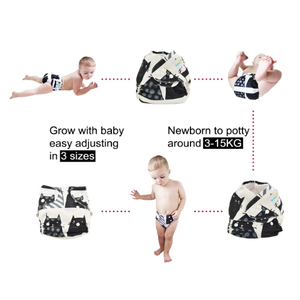 Taille unique, <span class=keywords><strong>lavable</strong></span>, couches-culottes pour bébé, couches en tissu réutilisables, couches en tissu ajustables, imperméables - Product Image 3