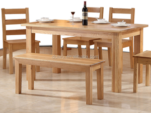 En gros simple blanc chêne table à manger en bois en bois massif table de chevet - Product Image 3