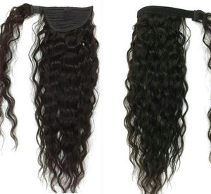 Накидки <span class=keywords><strong>DIVA</strong></span> Rihanna's wraps на шнурке, высокие черные и коричневые натуральные волосы, без волокон, вьющийся шиньон, 120 г, бесплатная доставка - Product Image 5