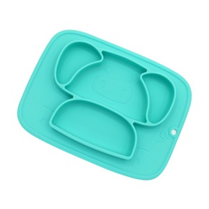 Bébé Alimentation Plaque D'aspiration En Silicone SANS BPA bébé Bol enfants <span class=keywords><strong>dessin</strong></span> animé cochon Antidérapant vaisselle pad - Product Image 2