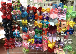 Kẹp nơ tóc ruy băng xếp chồng hai lớp đáng yêu - Product Image 4