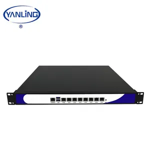 1u serveur rackable 8 Intel i211-AT 1000M Pfsense serveur dns avec core i7 6700 processeur prend en charge 4 * fibre optique port