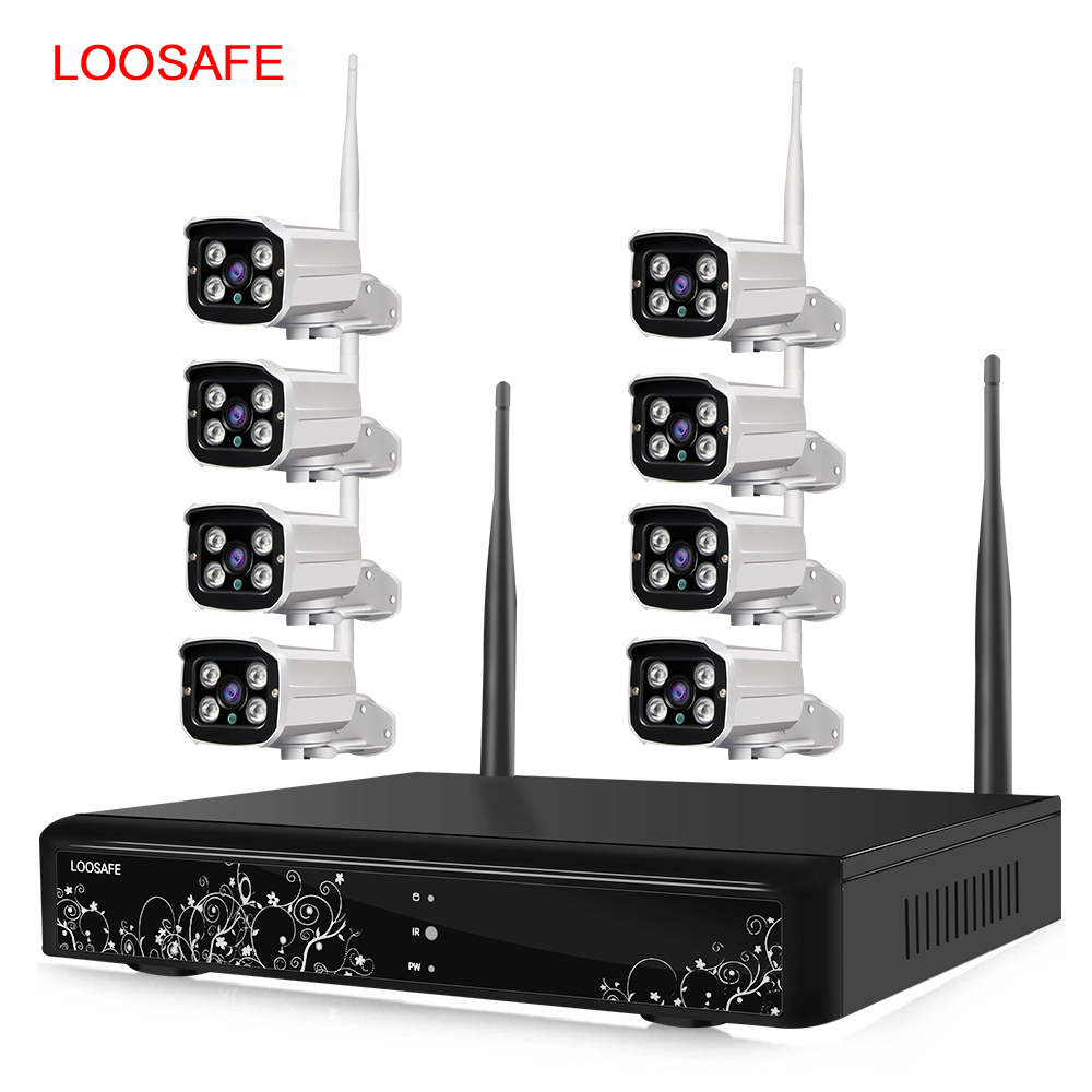 CCTV камера 8CH Wi Fi Nvr комплект HD двойной антенны Диапазон сигнала 100 м через 3 стены беспроводной CCTV системы