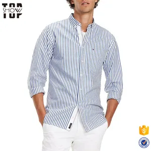 Chine Fournisseur En Gros Chemise Homme Coupe Régulière Organique Oxford Chemise Rayée