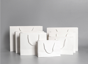 Free Sample Wholesale Customized logo White <strong>Paper</strong> <strong>Bag</strong> <strong>with</strong> Handle Rope - Product Image 3