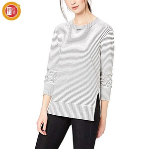<span class=keywords><strong>Pas</strong></span> <span class=keywords><strong>cher</strong></span> <span class=keywords><strong>Pull</strong></span> Femmes Coton À Capuche Blanc et Rayé <span class=keywords><strong>Pull</strong></span> À Capuche - Product Image 1