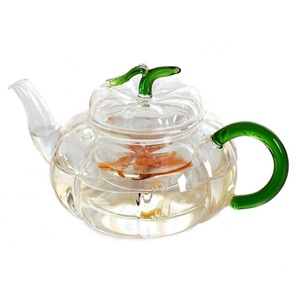<span class=keywords><strong>Théière</strong></span> infuseur en verre résistant à la chaleur directe <span class=keywords><strong>citrouille</strong></span> souvenirs faits à la main - Product Image 2