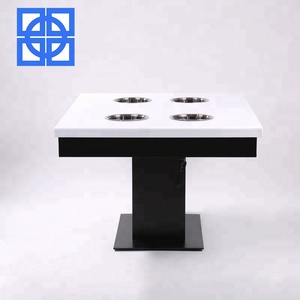 Mesa de estilo antiguo <span class=keywords><strong>restaurante</strong></span> de <span class=keywords><strong>la</strong></span> <span class=keywords><strong>olla</strong></span> caliente mesa de mármol Mesa - Product Image 3