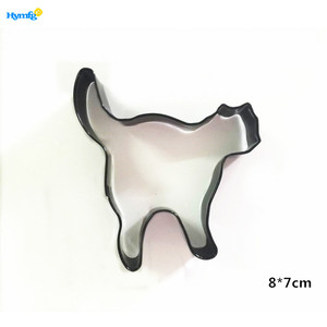 Découpeur de biscuits personnalisé Halloween chat <span class=keywords><strong>chauve</strong></span>-<span class=keywords><strong>souris</strong></span> citrouille pour enfants Outils de biscuits pour animaux en acier inoxydable - Product Image 2