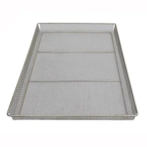 Food Grade Stainless Steel Drying Tray Woven Wire Mesh Serving Trays