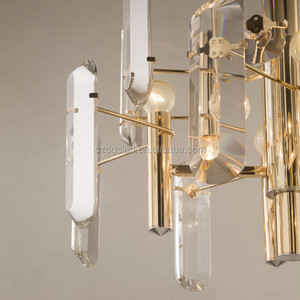 Italie moderne en verre doré de <span class=keywords><strong>style</strong></span> élément patch lustre/<span class=keywords><strong>suspension</strong></span> en verre - Product Image 2