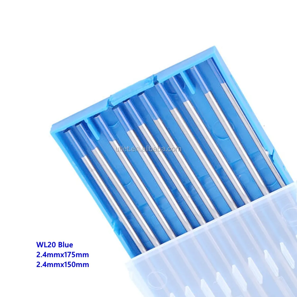 WL20 2% LANTHANATED (biru) TUNGSTEN ELECTRODE10/PKT untuk TIG Las wl20 tungsten elektroda harga terbaik