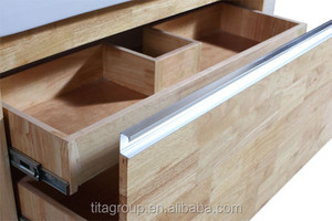 Tocador de baño de madera maciza con fregadero Mueble de baño Unidad de muebles T9002 - Product Image 2