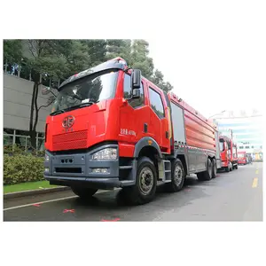 FAW itfaiye kamyonu ile 8X4 su köpük kuru toz ağır yangın motor için satış