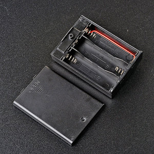 3 X AA 4.5V 블랙 배터리 홀더 커넥터 보관 케이스 배터리 박스 3 슬롯 AA 배터리 홀더 ON/OFF 스위치 및 리드 와이어 포함 - Product Image 4