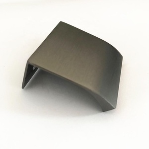 Kitchen Cabinet <strong>Door</strong> Edge <strong>Handle</strong> for Dresser <strong>Cupboard</strong> <strong>Black</strong> Aluminum Furniture Finger Pull <strong>Handles</strong> - Product Image 5