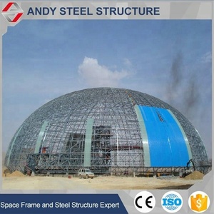 Estructura de marco de espacio prefabricado de bajo precio de China Cobertizo de carbón de almacenamiento de almacén redondo de fábrica de estructura de acero - Product Image 5