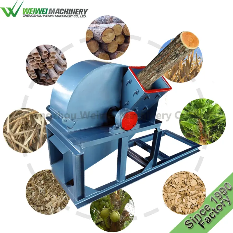 Weiwei brand agricultural machinery and equipment bamboo wood chipper grain stump grinder pine logs for sale