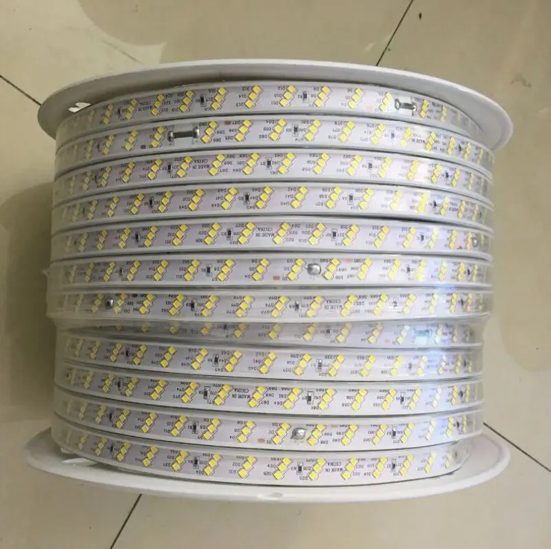 Waterproof Led strip 220V 2835 SMD 180 Leds m Three Row flexible tape light