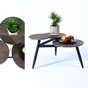 Small Coffee <strong>Table</strong> Round <strong>Mid</strong> <strong>Century</strong> Vintage Steel Frame <strong>Side</strong> <strong>Table</strong> End <strong>Table</strong> for Living Room - Product Image 2