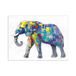 Arte Abstracto 100% pintado <span class=keywords><strong>a</strong></span> mano <span class=keywords><strong>caballo</strong></span> elefante pintura al óleo pintura Original - Product Image 6