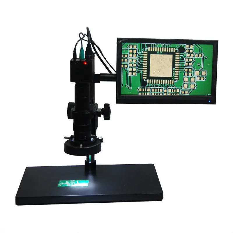 2019 Video microscopio VMS16M35 HD-MI/USB/WIFI videocamera digitale microscopio con 10A Stand + 11.6 pollici HD Monitor + 32G TF Card