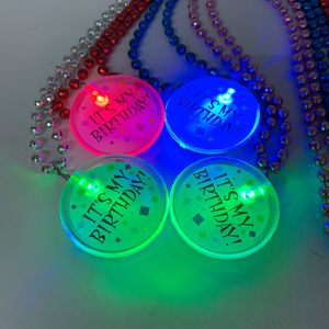 Lễ Hội Nhà Cung Cấp PS Hình Tròn <span class=keywords><strong>LED</strong></span> <span class=keywords><strong>Pin</strong></span> Huy Hiệu Biểu Tượng Tùy Chỉnh Nhấp Nháy Trang Sức Đính Cườm Đầy Màu Sắc <span class=keywords><strong>LED</strong></span> Vòng Cổ Cho Sự Kiện - Product Image 6