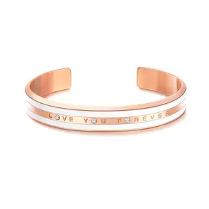 Hàng Mới Về Quà Tặng Ngày Valentine Của Mẹ Tình Yêu Mãi Mãi Mở Cuff Men Bangle