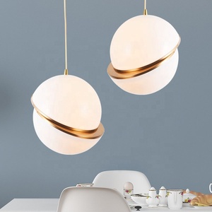 Hiện Đại Mạ Crôm Sắt Vàng Trắng LED Acrylic <span class=keywords><strong>Globe</strong></span> <span class=keywords><strong>Shape</strong></span> Treo Đèn Pendant Chiếu Sáng - Product Image 4