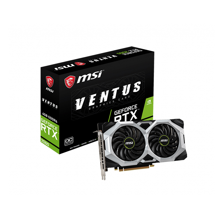 MSI NVIDIA Geforce RTX 2060 VENTUS 6G OC Used Graphics Card