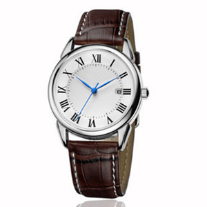 Montre-bracelet en cuir classique avec chiffres romains, bonne qualité, pour couple, couleur marron, modèle japonais, tendance, pour amoureux, nouveauté <span class=keywords><strong>2021</strong></span> - Product Image 4