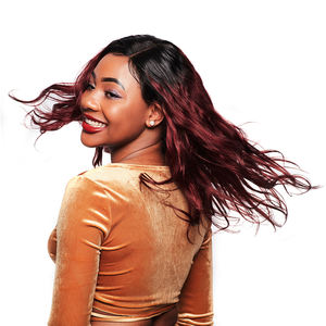 9A Vin Feu Rouge <span class=keywords><strong>Grand</strong></span> Bouclés Cheveux Brésiliens Bourgogne Avant de Lacet Perruque de Cheveux Humains de Haute Densité - Product Image 3