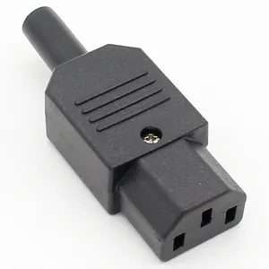 Đen IEC 320 C13 Nữ Cắm Rewirable Nối Điện 3pin Ổ Cắm 10A /250V