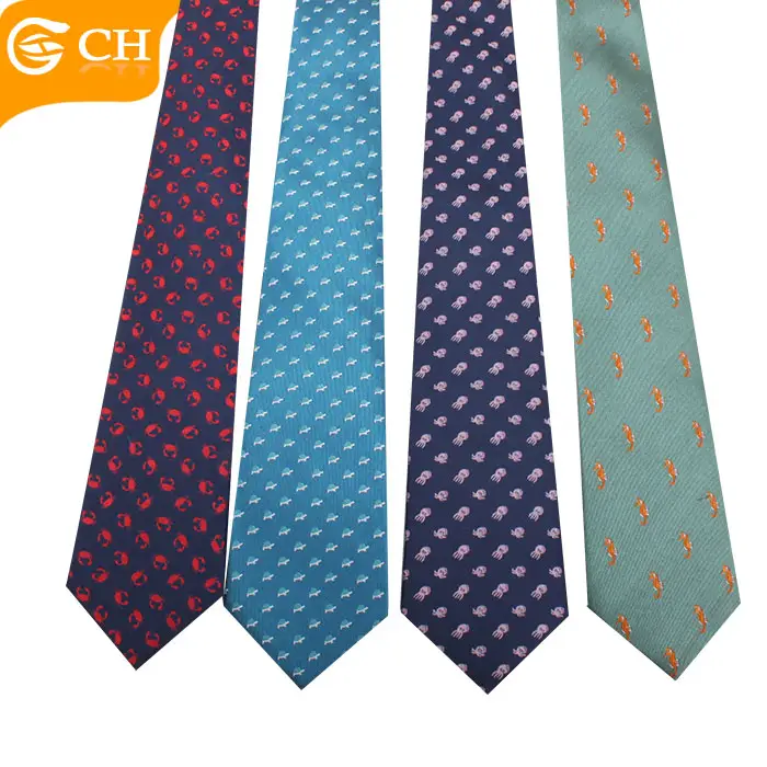 Китайский производитель, персонализированный галстук Corbata с животным дизайном, 100% шелк, натуральный галстук, окрашенный в пряже тканый шелк, мужские <span class=keywords><strong>галстуки</strong></span>