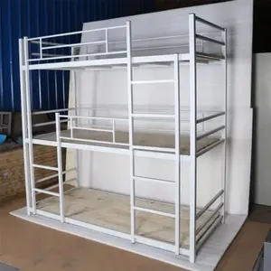 Morden tasarım odası yatak odası takımı çelik çift katlı metal okul 3 düzeyleri ranza