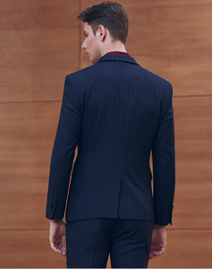 <span class=keywords><strong>Costume</strong></span> formel pour homme, <span class=keywords><strong>costume</strong></span> d'affaires britannique sur mesure coréen, <span class=keywords><strong>costume</strong></span> trois pièces à simple boutonnage, <span class=keywords><strong>costume</strong></span> <span class=keywords><strong>bleu</strong></span> à rayures pour homme - Product Image 4