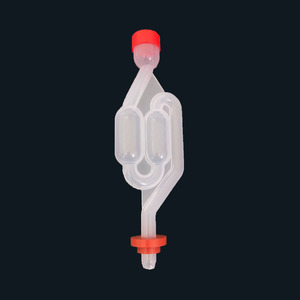 Aire armario con tapa roja S-forma de doble burbuja de aire para vino <span class=keywords><strong>y</strong></span> <span class=keywords><strong>cerveza</strong></span> casera - Product Image 1