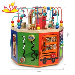 En gros bébé en <span class=keywords><strong>bois</strong></span> alphabet <span class=keywords><strong>cube</strong></span> d'activités avec la musique électronique W11B226 - Product Image 2