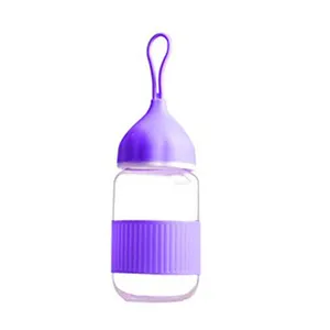 De alta calidad botellas de agua de vidrio con silicio manga botella de vidrio para botella de agua de vidrio